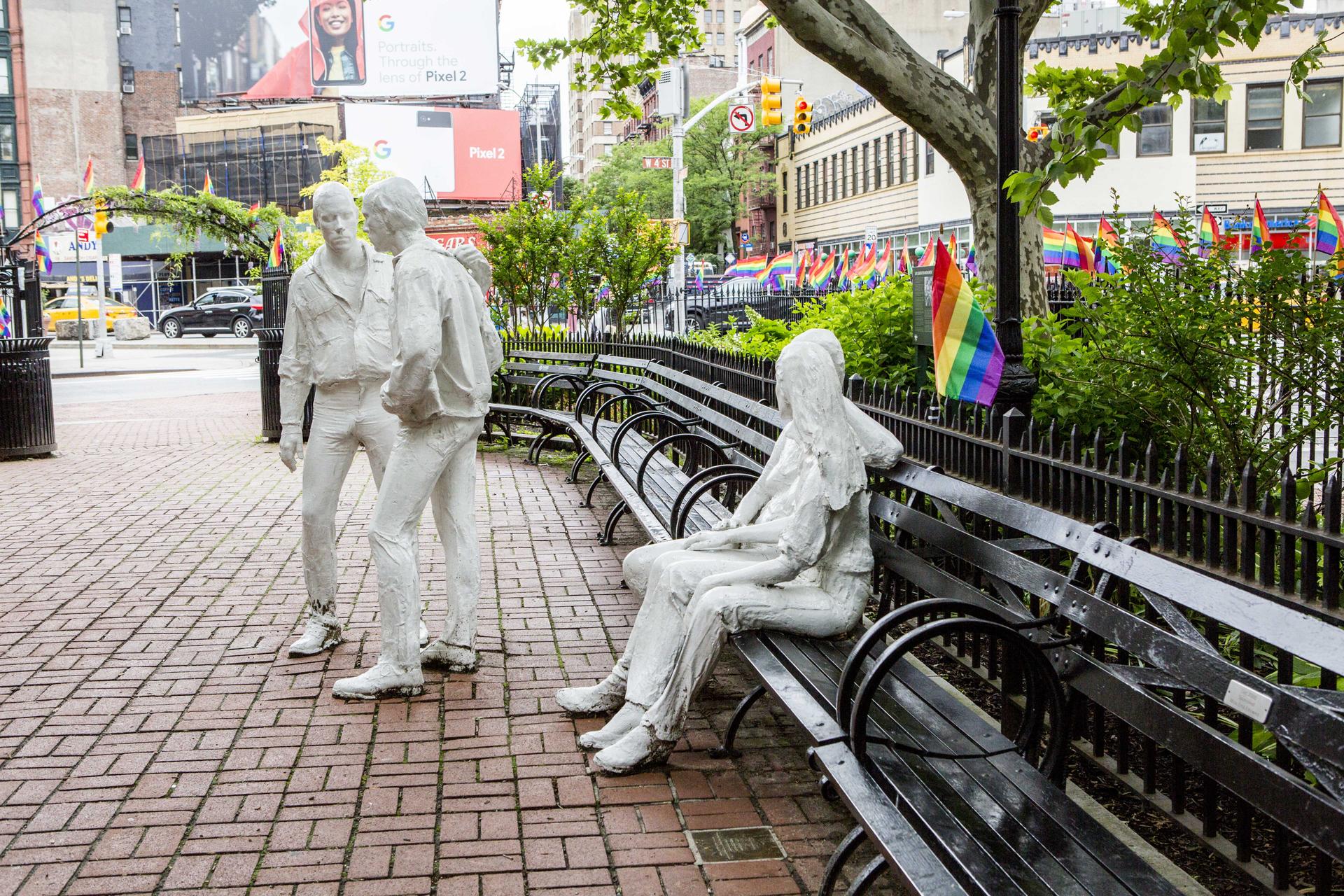 LGBTQ Landmark at Christopher Park in West Village, Manhattan 