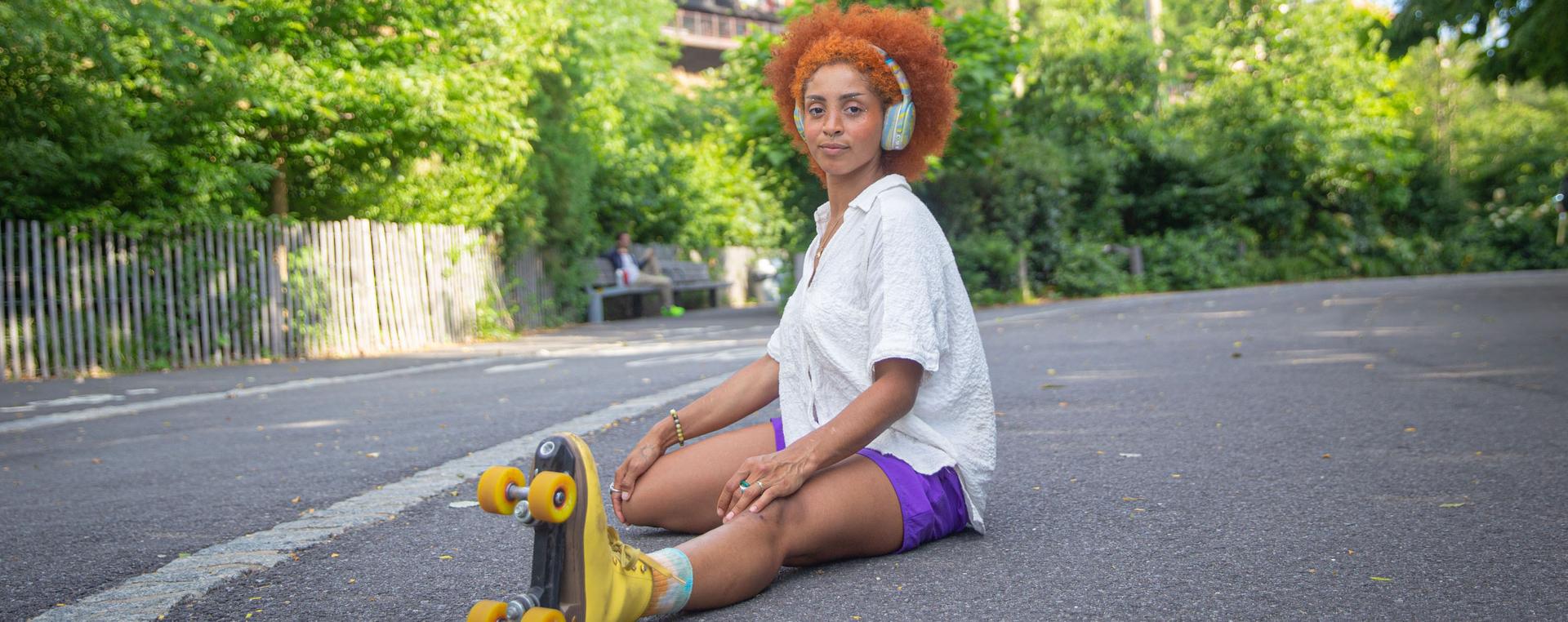 Portrait of Anastasia Lovera, at the Brooklyn Bridge Park in Brooklyn