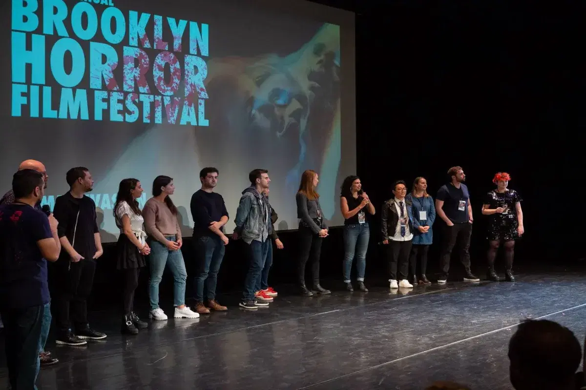 People on stage at Brooklyn Horror Film Festival