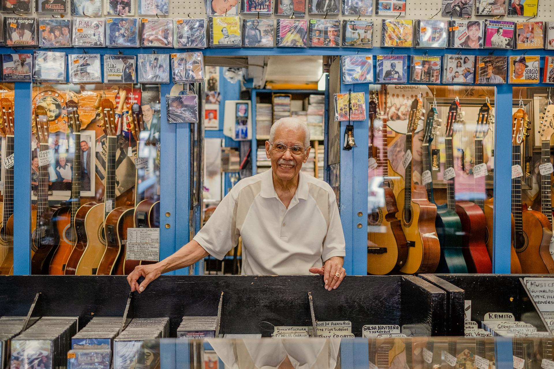 Miguel Angel Amadeo at his shop, Casa Amadeo in The Bronx