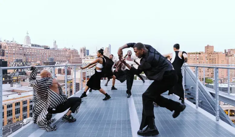 A group of dancers at the Whitney Museum rooftop